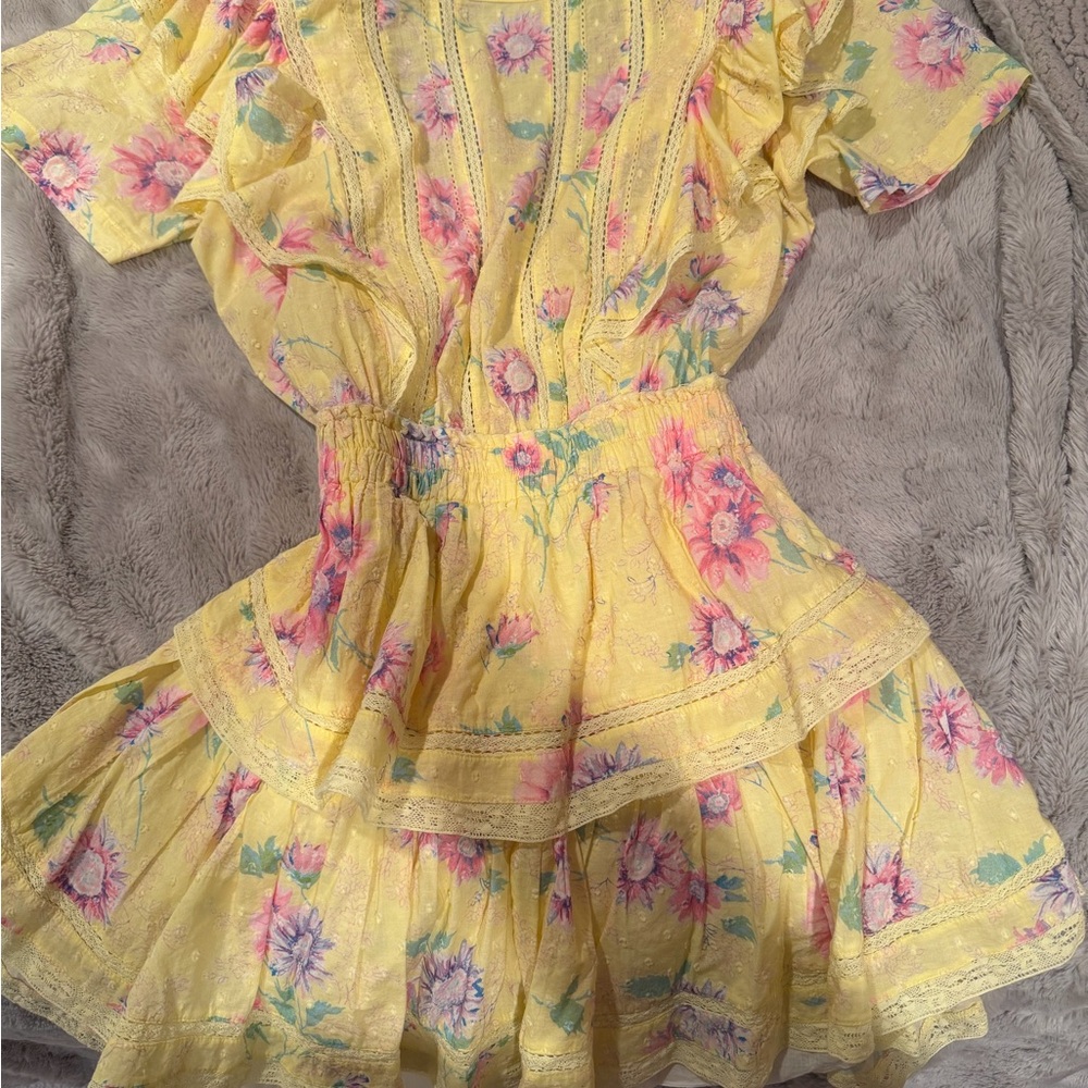 Floral Yellow LSF Dress